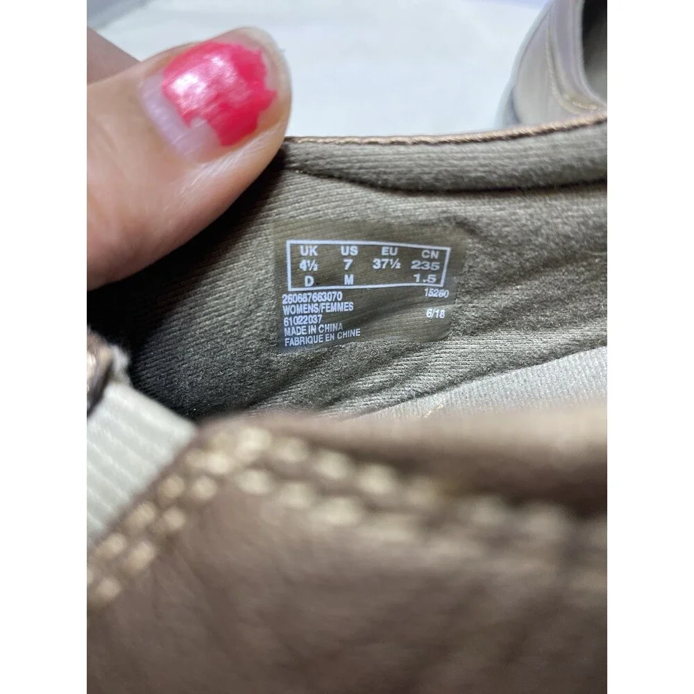 Clarks Womens Ashland Lane Loafer Size 7 M Bronze Leather Shoe Shootie Flat - Picture 7 of 8